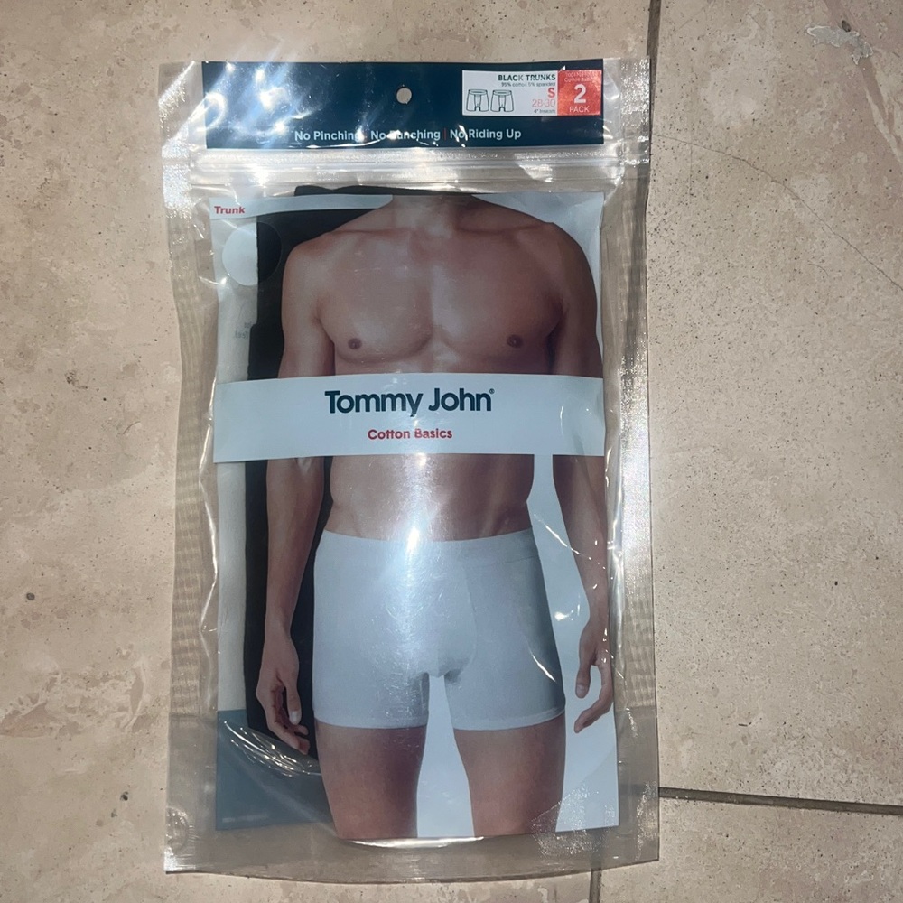 🆕 Tommy John Black Cotton Essentials, small
